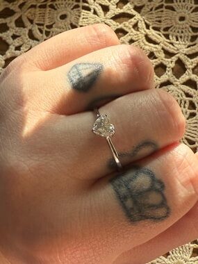 .82 CT Moissanite Heart Ring